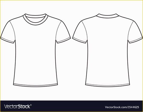 Free Vector Clothing Templates Of Blank T Shirt Template Front and Back Royalty Free Vector ...