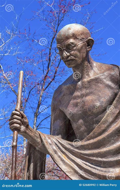 Gandhi Statue Indian Embassy Embassy Row Washington DC Editorial Photography - Image of memorial ...