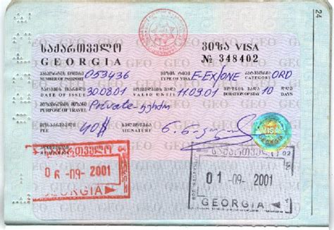 Visas - Georgia (Sakartvelo)