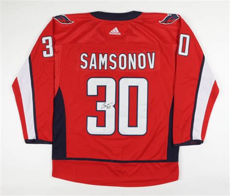 Ilya Samsonov Signed Capitals Jersey (JSA) | Pristine Auction