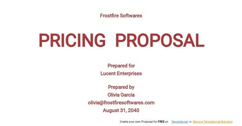 FREE Pricing Proposal Template in Microsoft Word (DOC) | Template.net