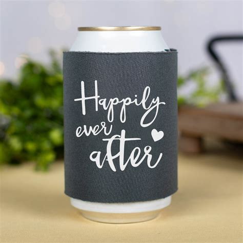 Best Day Ever Monogram Wedding Koozies no minimums double sided can coolers