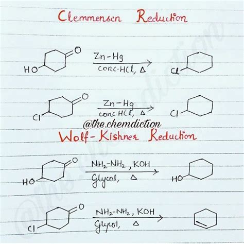 Clemmensen Reduction, Wolf kishner Reduction | Chemistry lessons ...