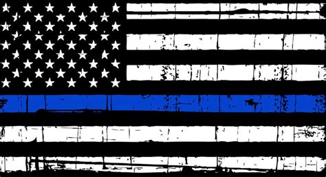 Distressed Thin Blue Line American Flag SVG Digital Files - Etsy