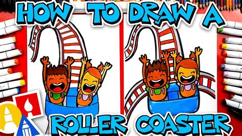 How To Draw A Roller Coaster - YouTube