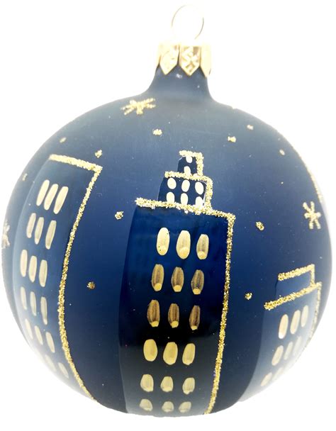 New York City at night glass Christmas ornament - daPolonia