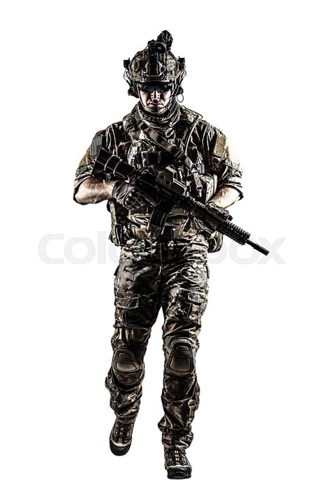 US Army Ranger with weapon | Stock image | Colourbox