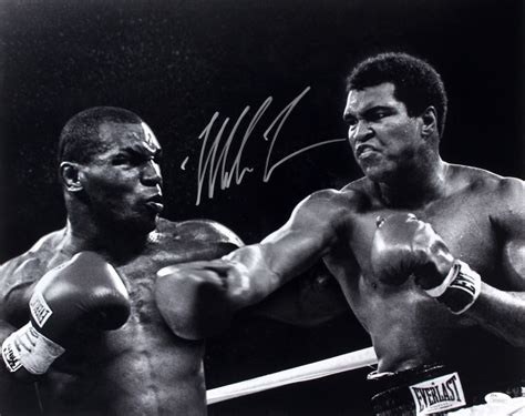 Mike Tyson Signed 16x20 Photo vs. Muhammad Ali (JSA COA)