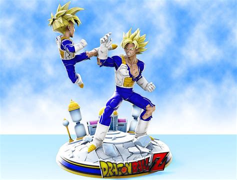 Goku vs Gohan training at hyperbolic time chamber diorama 3D model 3D ...