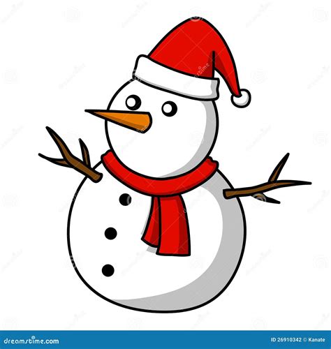 Christmas Snowman Cartoon. Stock Photography - Image: 26910342