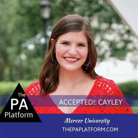 Accepted: Cayley - Mercer University — The PA Platform