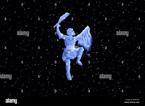 Image of Astrology sign, Orion, black background Stock Photo - Alamy