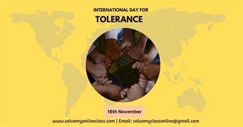 International Day for Tolerance: Online Class Help