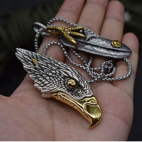 Eagle Head Knife Eagle Claw Necklace