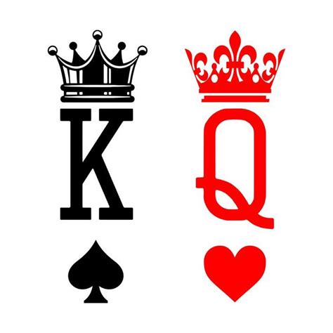 King & Queen SVG | Etsy | Tatuaje de tarjeta, Tatuaje de reina de ...