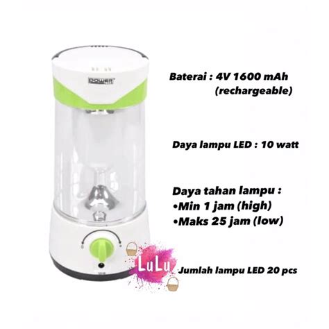 Jual Lampu Lentera / Lampu Senter / Lampu Camping / Lampu Rechargeable 10 watt | Shopee Indonesia