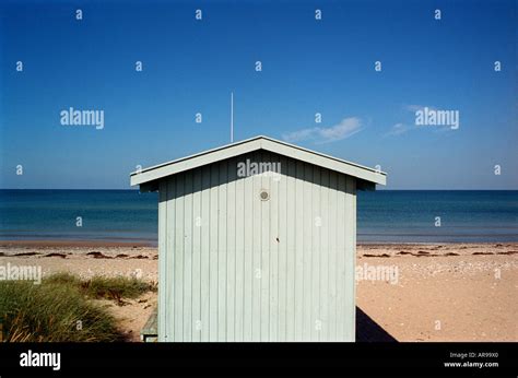 lifeguards beach house Kattegat Denmark Stock Photo - Alamy