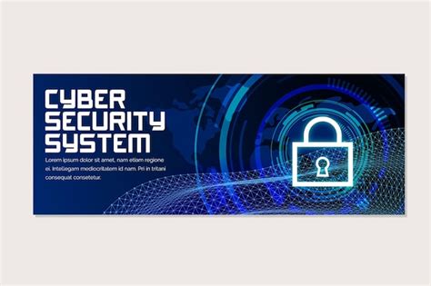 Premium Vector | Cybersecurity horizontal banner