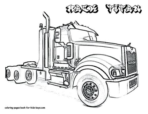 18 Wheeler Truck Coloring Pages at GetColorings.com | Free printable ...