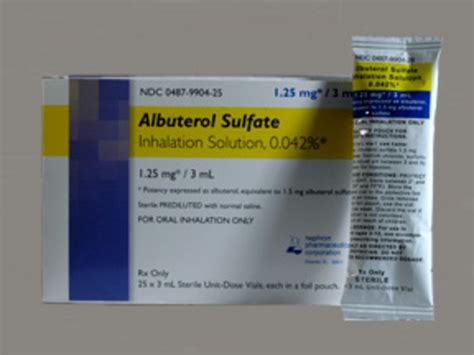 Rx Item-Albuterol Sulfate 1.25MG Gen Accuneb 25X1X3 ML Vial