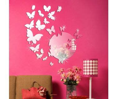 Sticker miroir - Le mur de papillon Girl Bedroom Designs, Girls Bedroom, Butterfly Wall Decals ...