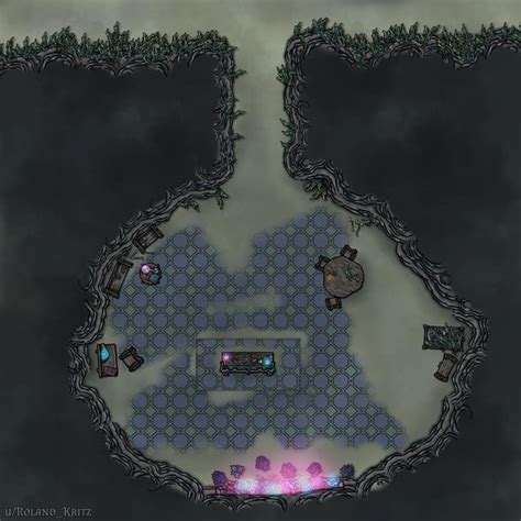 I made a quick battlemap for sea hag lair based off of cove reef ...