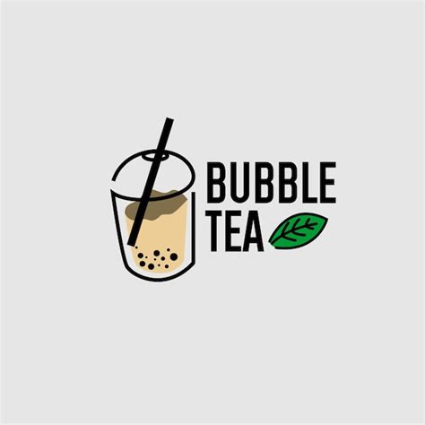 Premium Vector | A glass of bubble tea logo