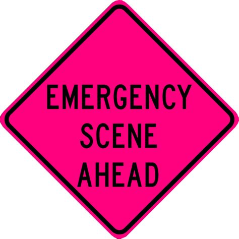 Emergency Scene Ahead Sign | Buy Emergency Scene Ahead Signs - Trans-Supply