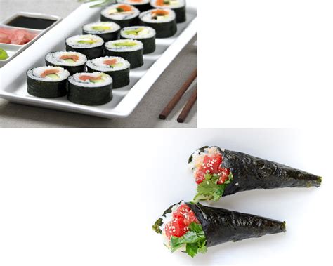 Maki Roll vs Hand Roll | thosefoods.com