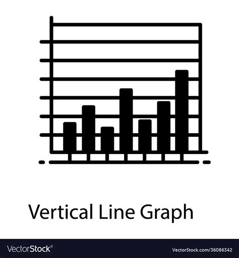 Vertical line graph Royalty Free Vector Image - VectorStock