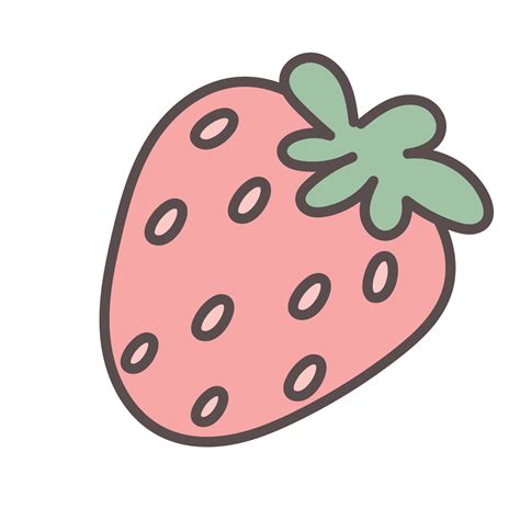 Strawberry hand drawn outline doodle icon. Vector sketch illustration of healthy berry - fresh ...