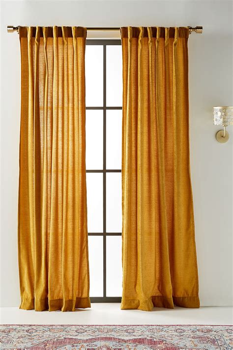 Set of 2 Chenille Curtains | Anthropologie UK | Chenille curtains, Yellow curtains, Curtains living