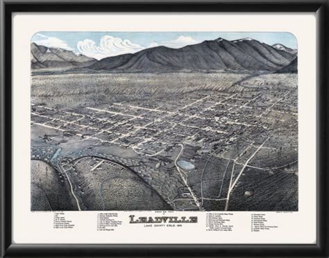 Leadville CO 1879 - Vintage City Maps