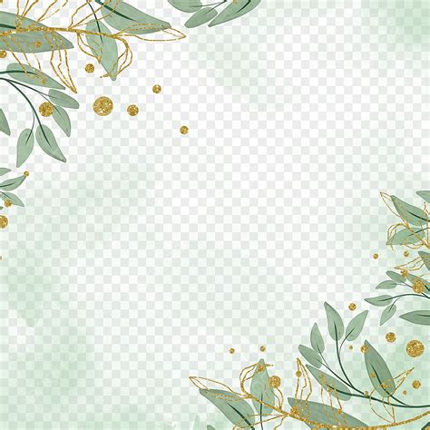 Watercolor Green Leaves PNG Picture, Green Watercolor Leaves Border, Green Bar, Geometric, Green ...