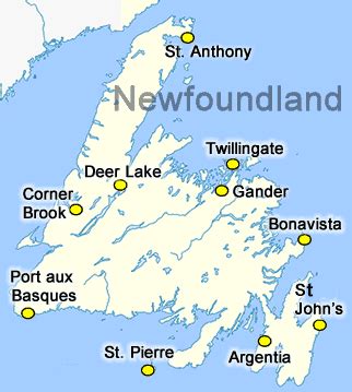 Newfoundland Map - Canada Travel