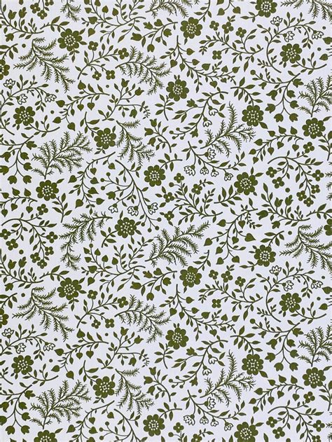 Vintage Green Floral Wallpaper | Vintage Wallpapers - Online Shop