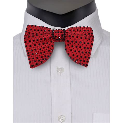 Bow Tie-tuxedo-red And Black Stone Embelished Designer Partywear And Wedding Bow Tie For Men | Bt722