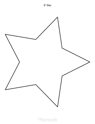 Free Printable Star Templates & Outlines - Small to Large Sizes, 1 inch to 8 inch