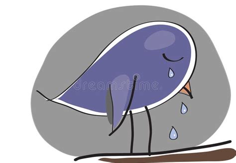 Sad crying bird stock vector. Illustration of bird, cute - 12885276