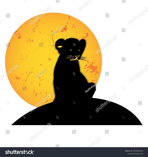 Tiger Sunset Sunrise Moon Silhouette Stock Vector (Royalty Free) 2054823659 | Shutterstock