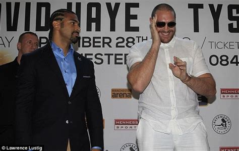 David Haye and Tyson Fury clash at press conference | Daily Mail Online