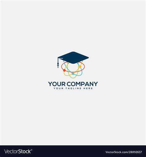 Student academy science logo atom Royalty Free Vector Image