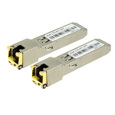 2 Pack of Gigabit Fiber Optic to RJ45 SFP Transceiver Module, 1000Base