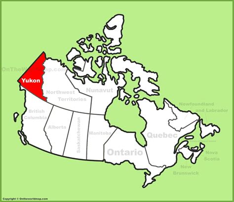 Yukon location on the Canada Map