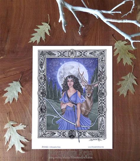 Artemis Greek Goddess of the Hunt Art Print - Etsy