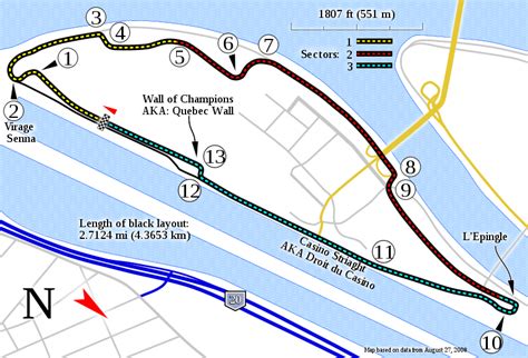 Circuit Gilles Villeneuve Map