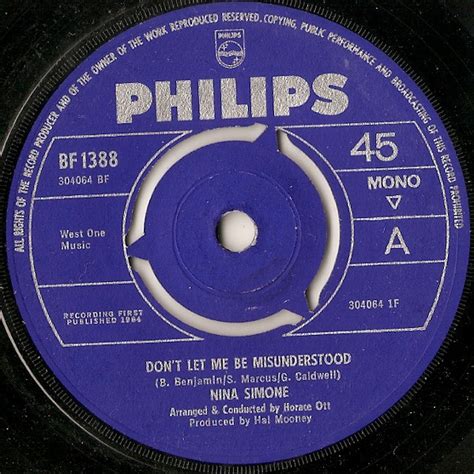 Nina Simone - Don't Let Me Be Misunderstood (Vinyl, 7", Single) | Discogs