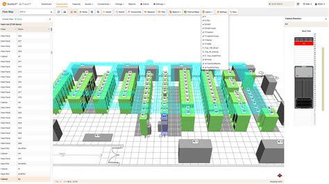 Cable Trays on the Data Center Floor Map | Sunbird DCIM