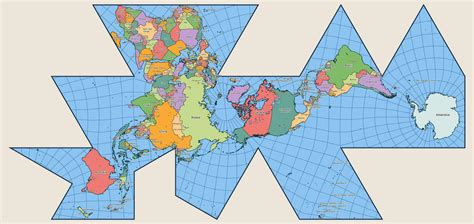 Vector Political World Map Fuller Projection, Dymaxion World map 27137127 Vector Art at Vecteezy