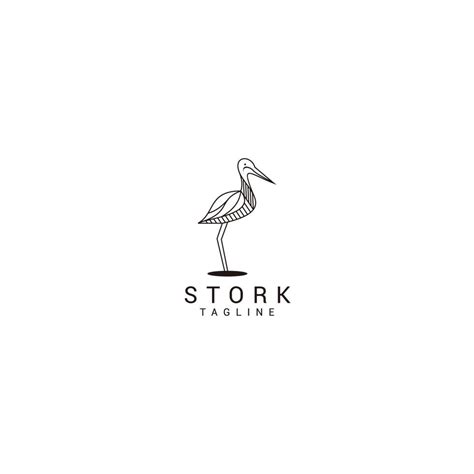 Stork logo design icon vector 17344067 Vector Art at Vecteezy